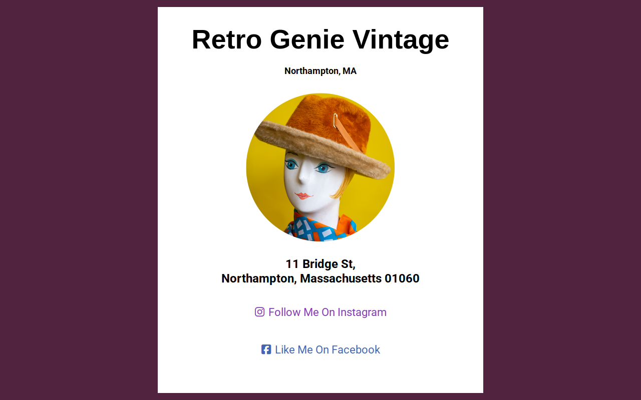 Retro Genie website preview