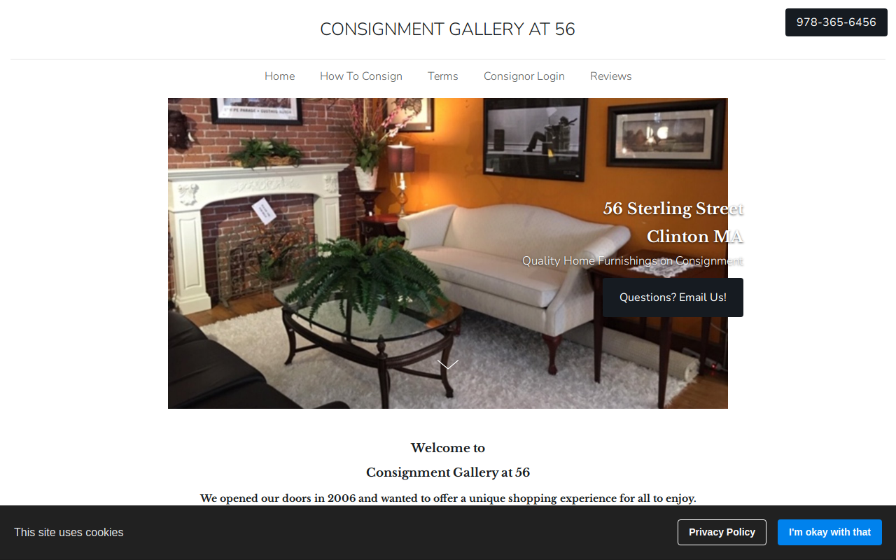 Consignment Gallery at 56 website preview