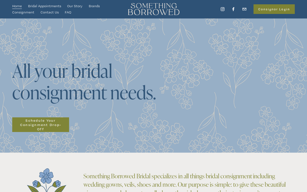 Something Borrowed Bridal Consignment website preview