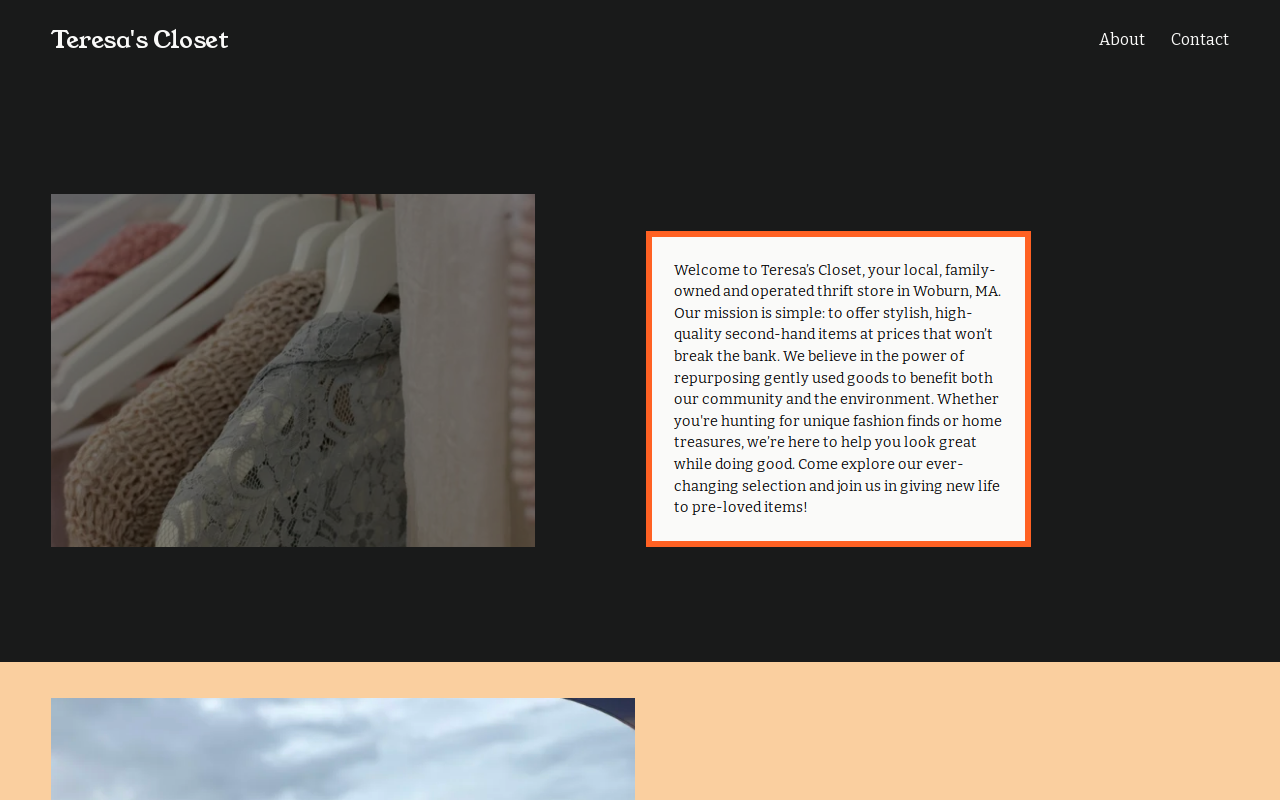 Teresa's Closet website preview