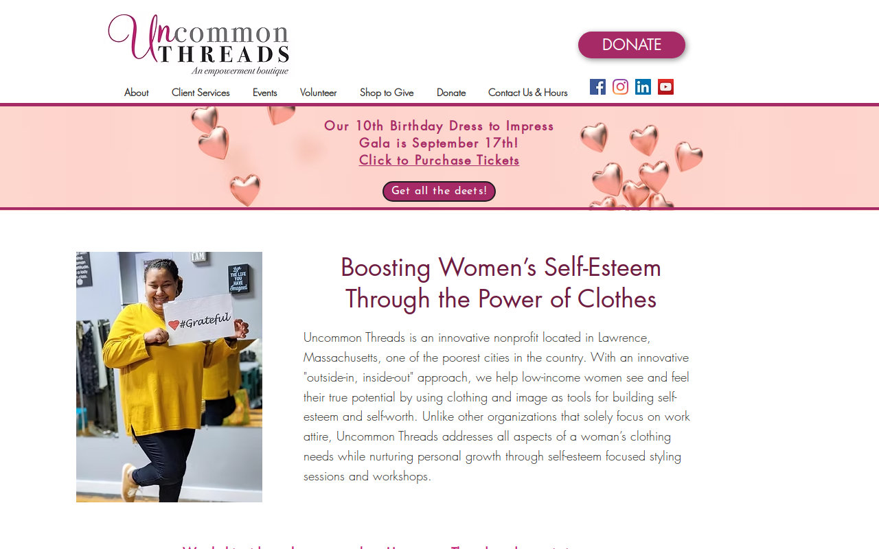 Uncommon Closet website preview
