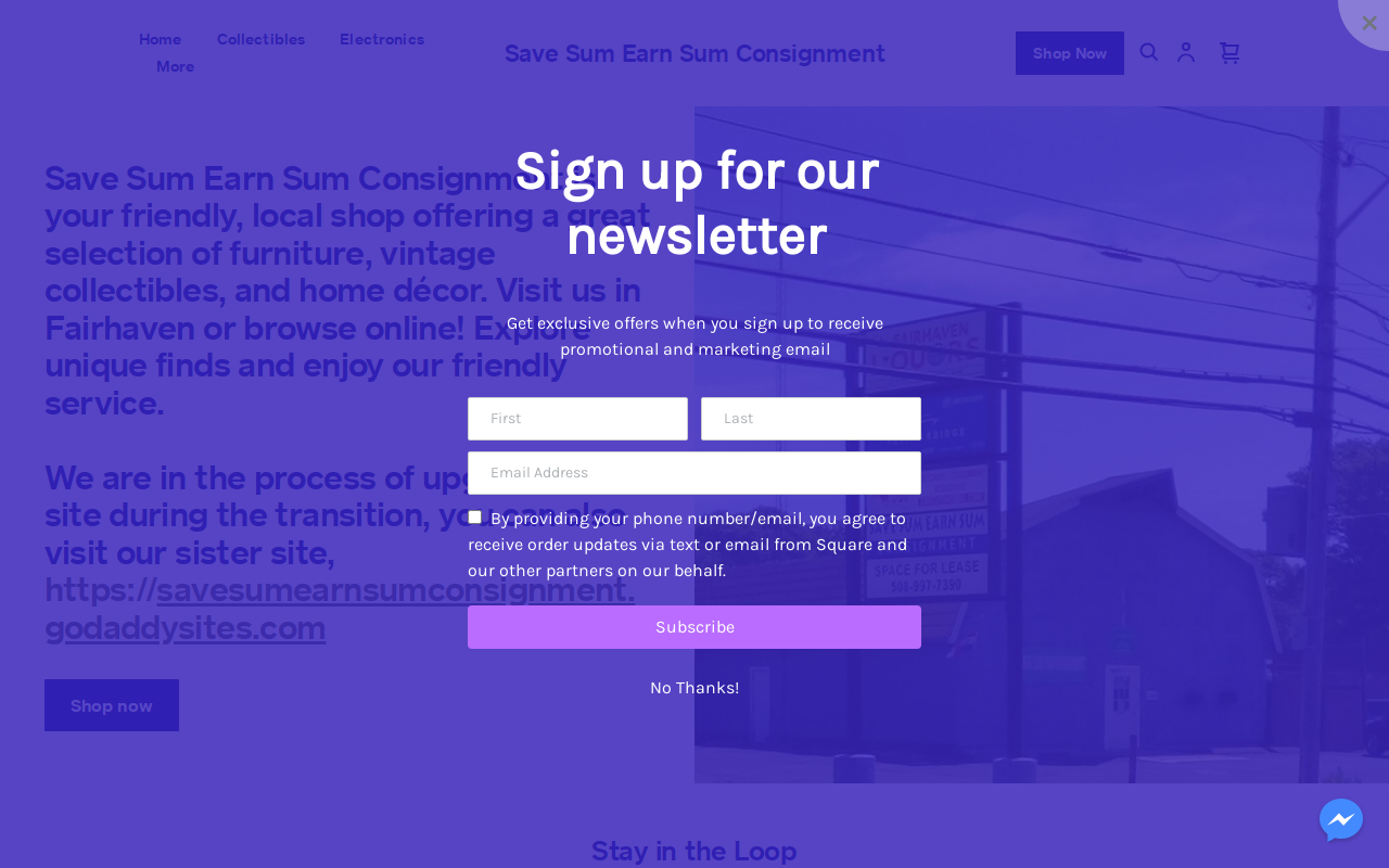 Save Sum Earn Sum Consignment website preview