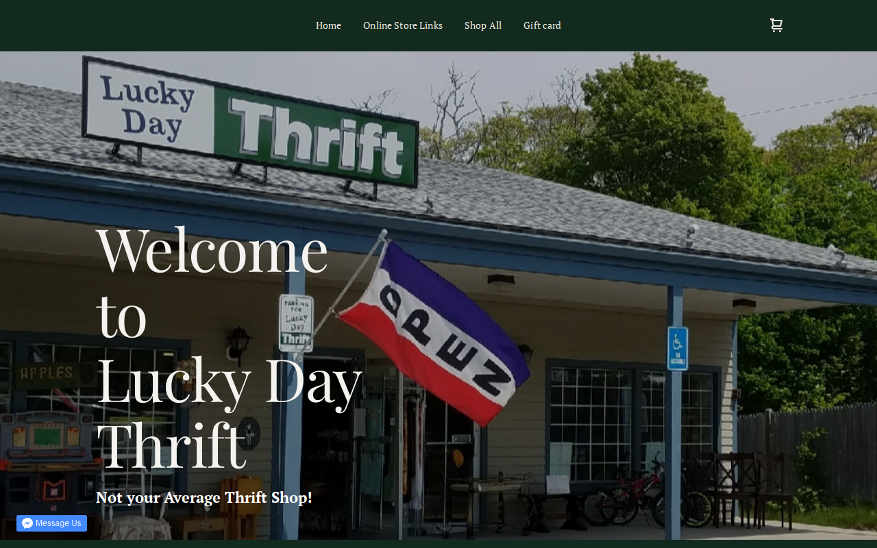 Lucky Day Thrift website preview