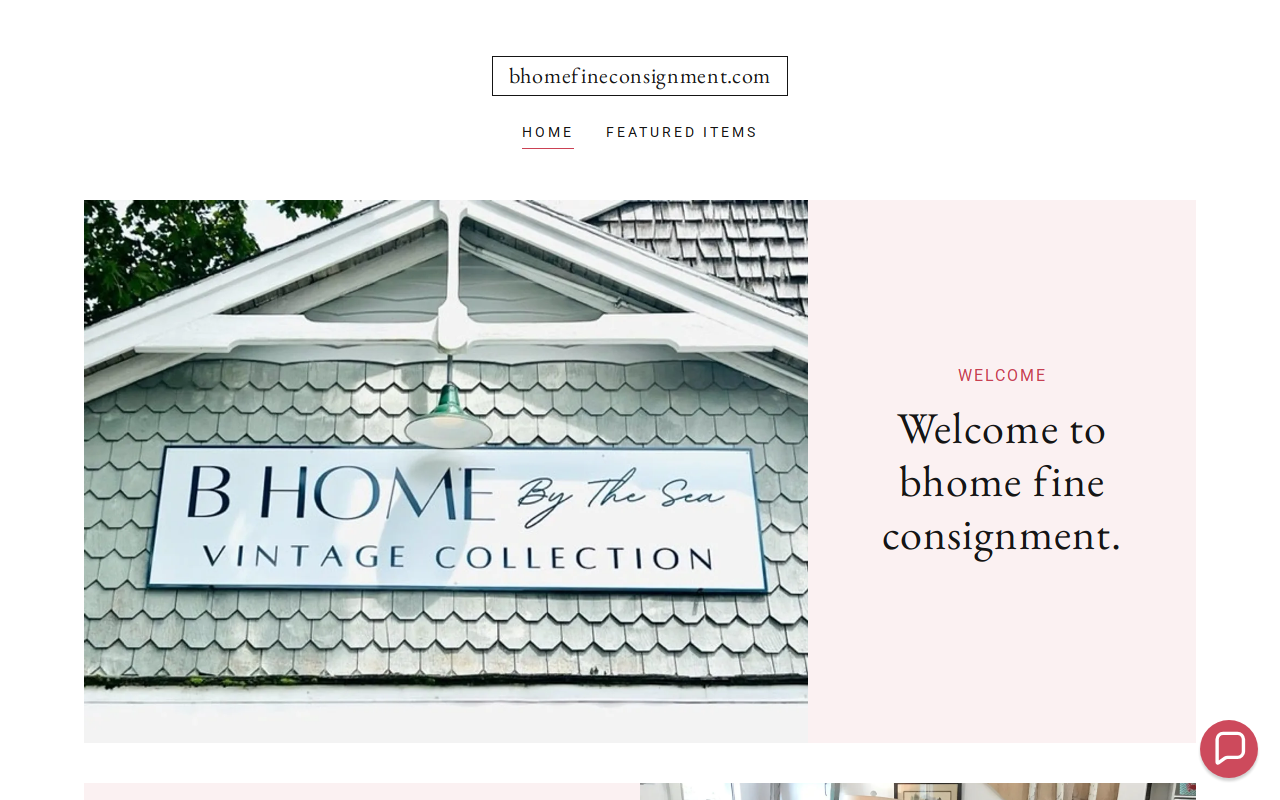 B Home by the Sea Vintage Collection website preview