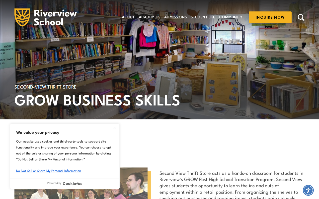 Second View Thrift Store website preview