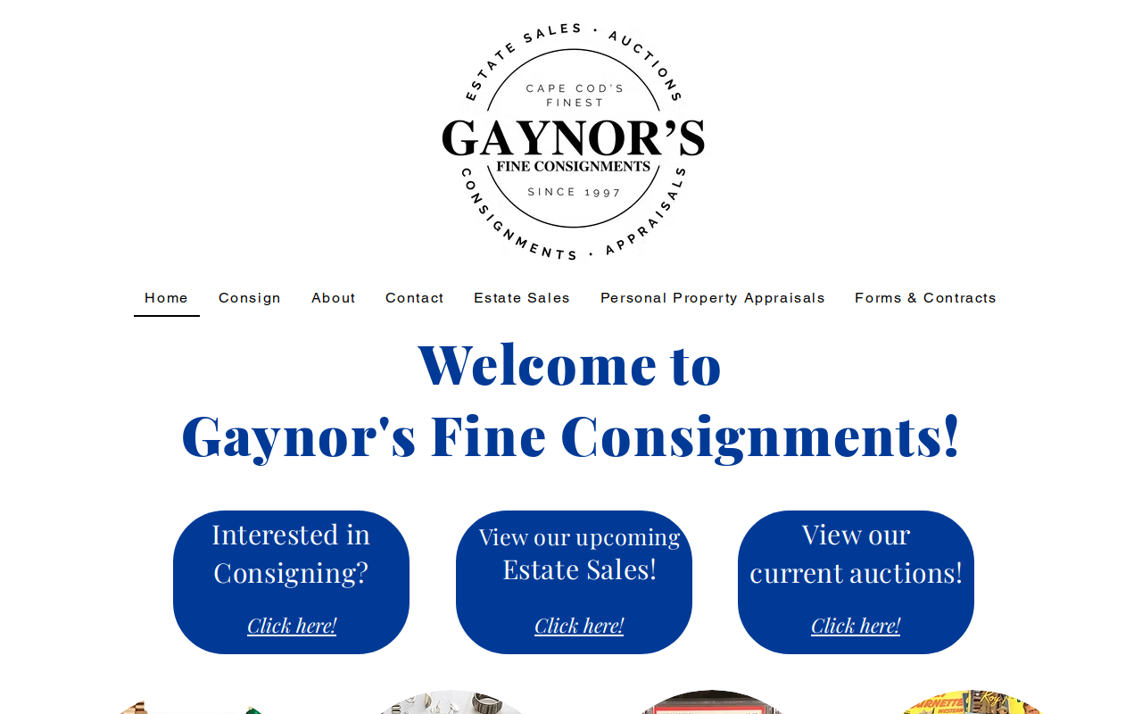 Gaynor's Fine Consignments website preview