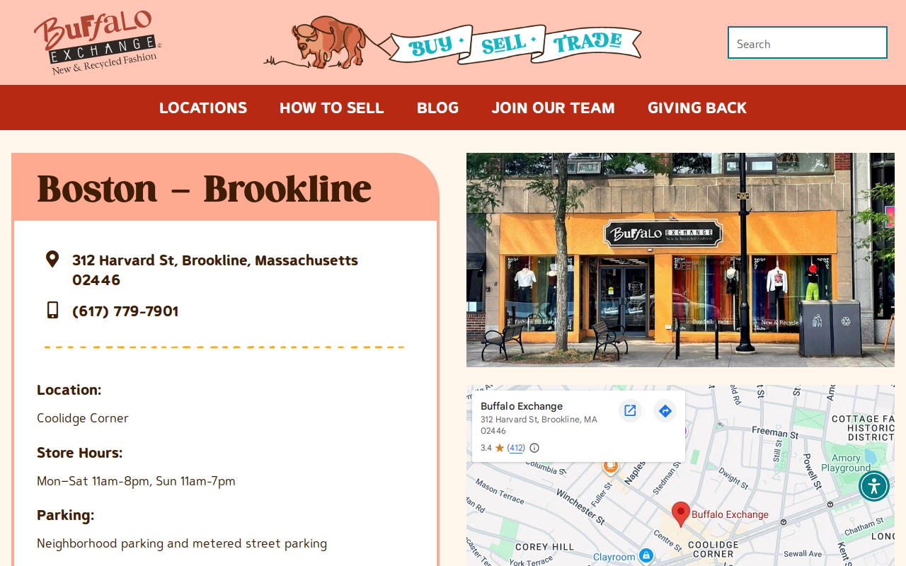 Buffalo Exchange website preview