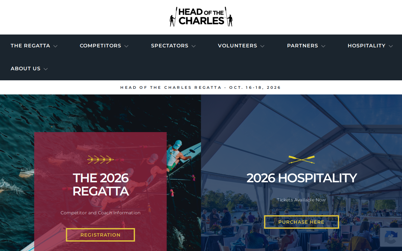 Head Of The Charles Regatta website preview
