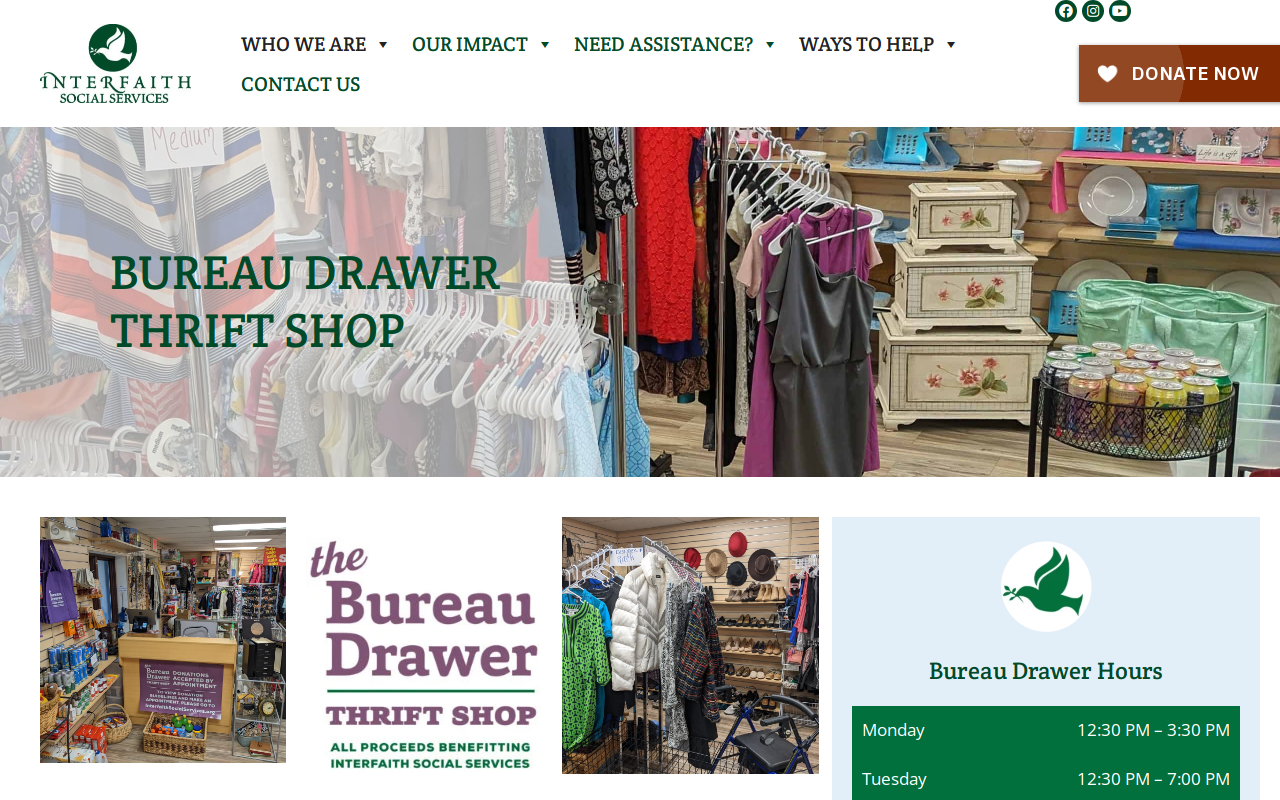 Bureau Drawer Thrift Shop website preview