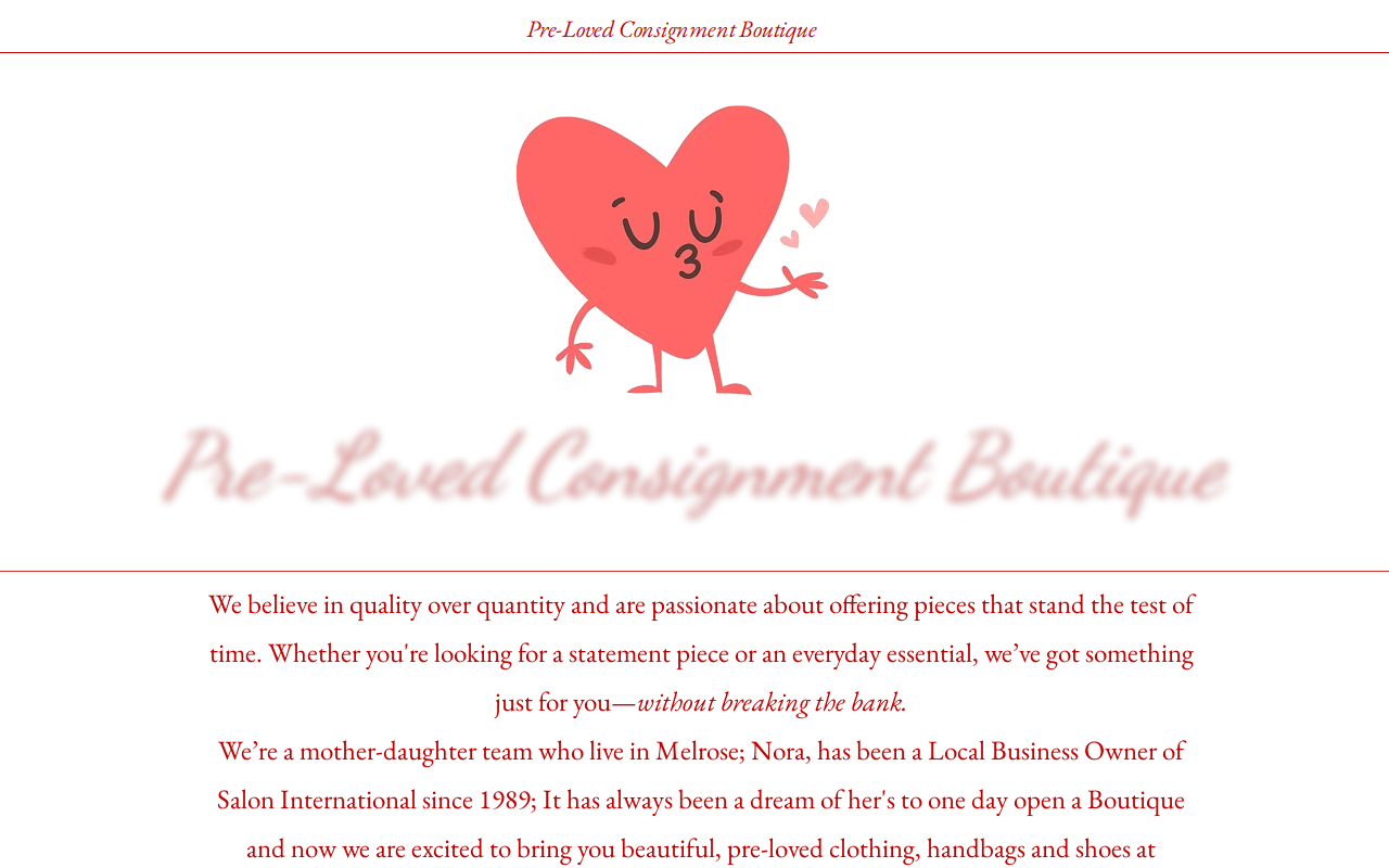 Pre-Loved Consignment Boutique website preview