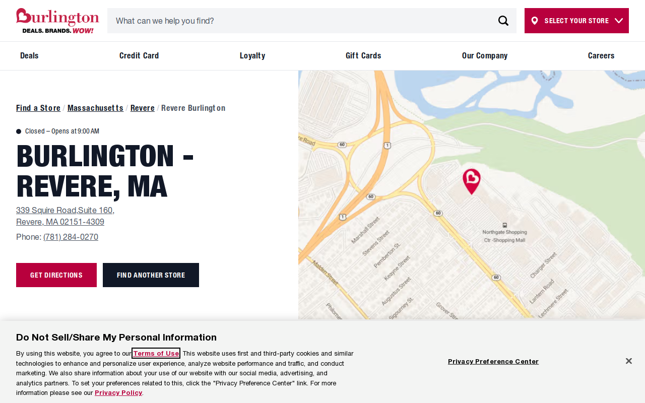 Burlington website preview