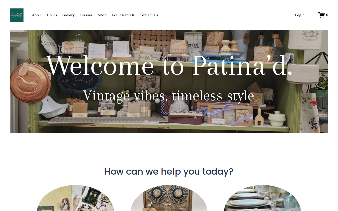 Patina'd website preview