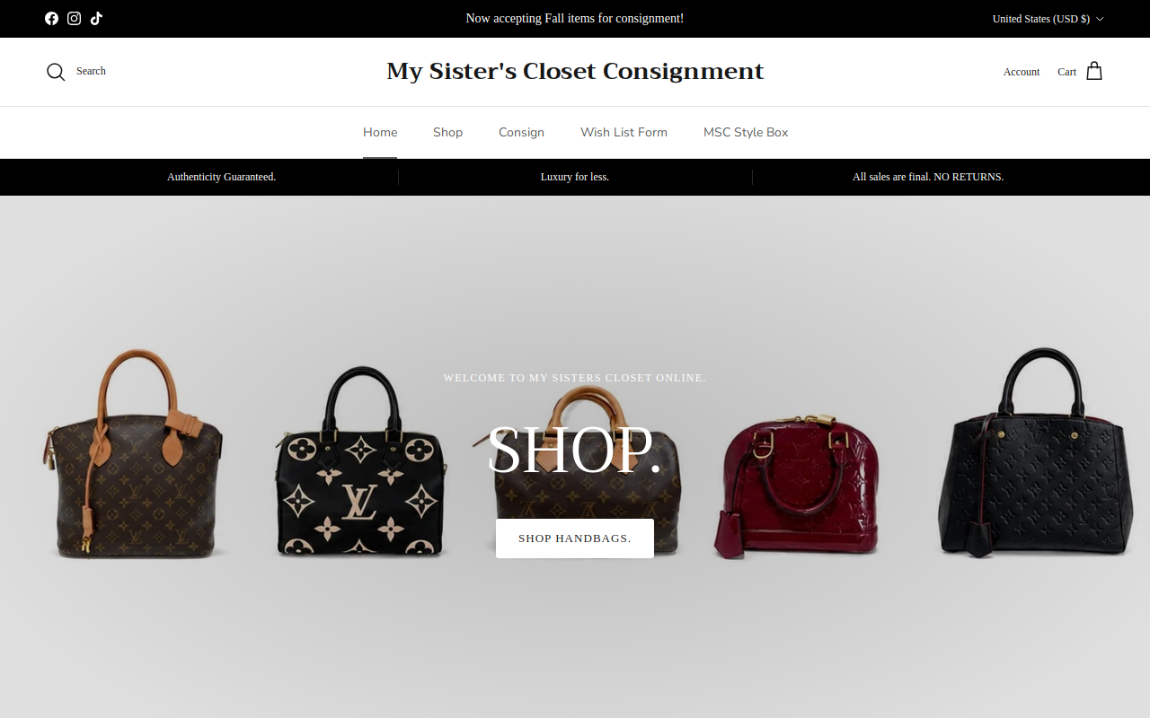 MSC Resale website preview