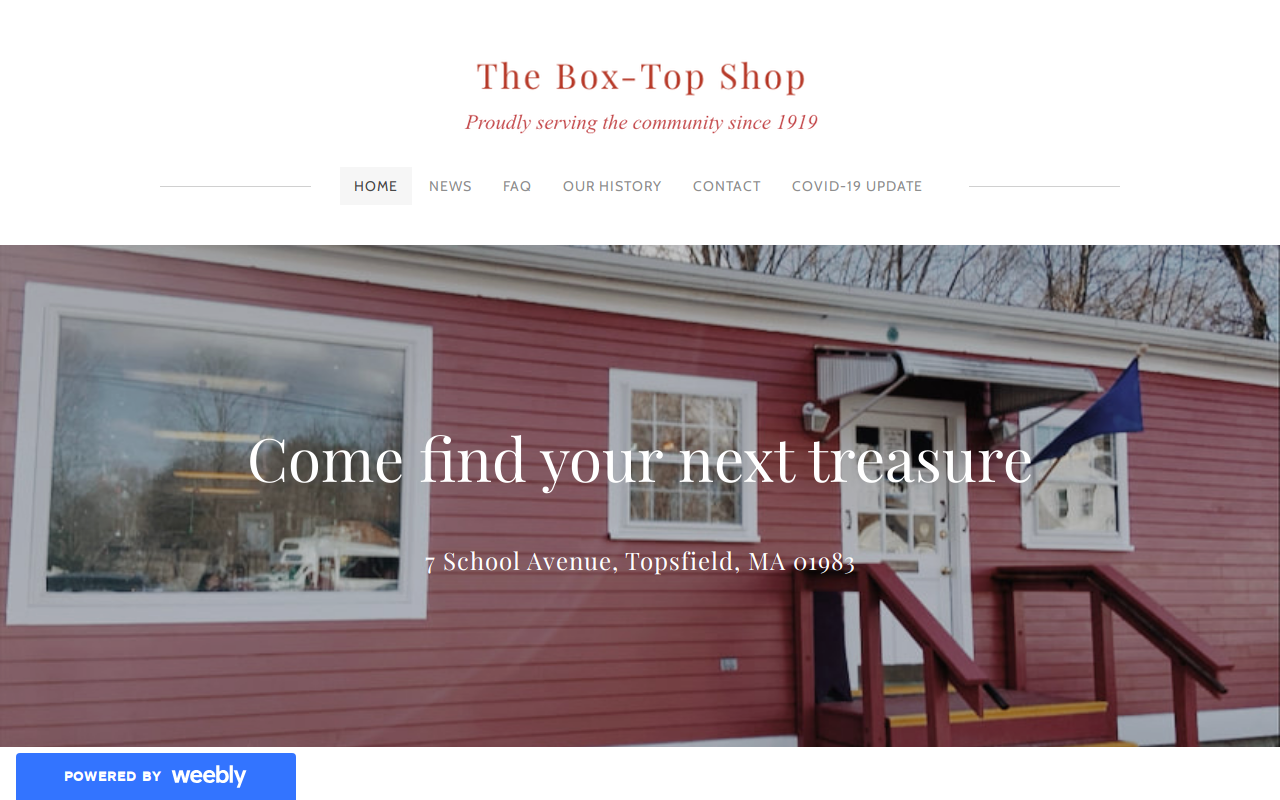 Box Top Shop website preview