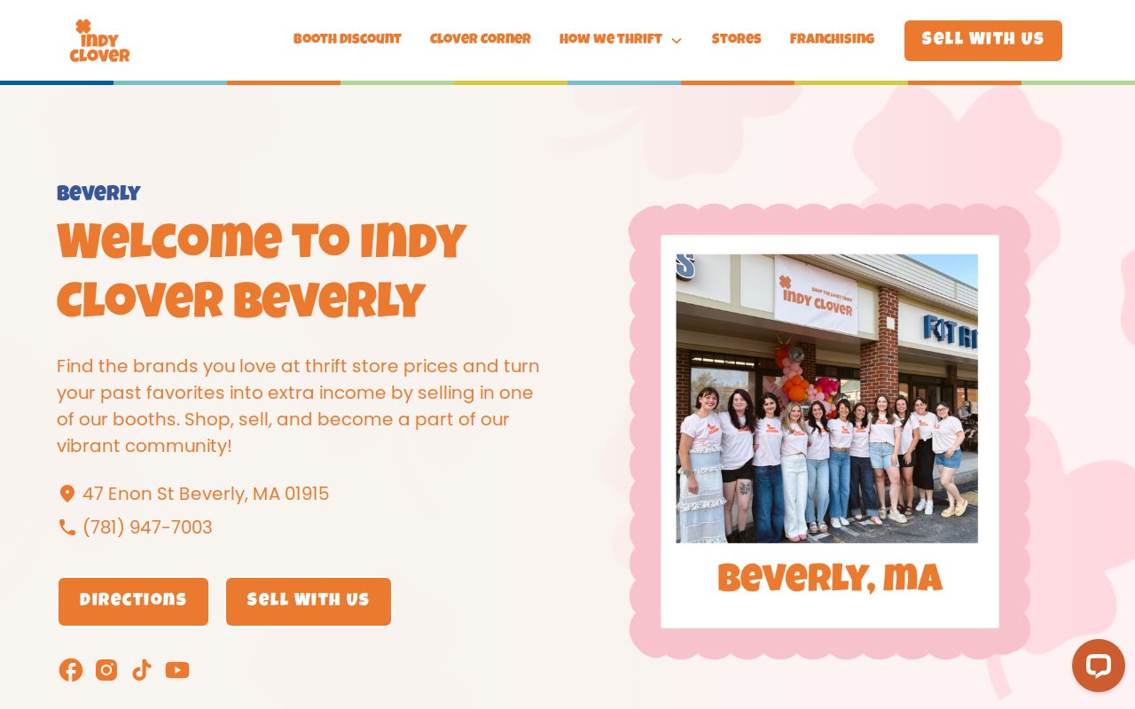 Indy Clover Beverly website preview