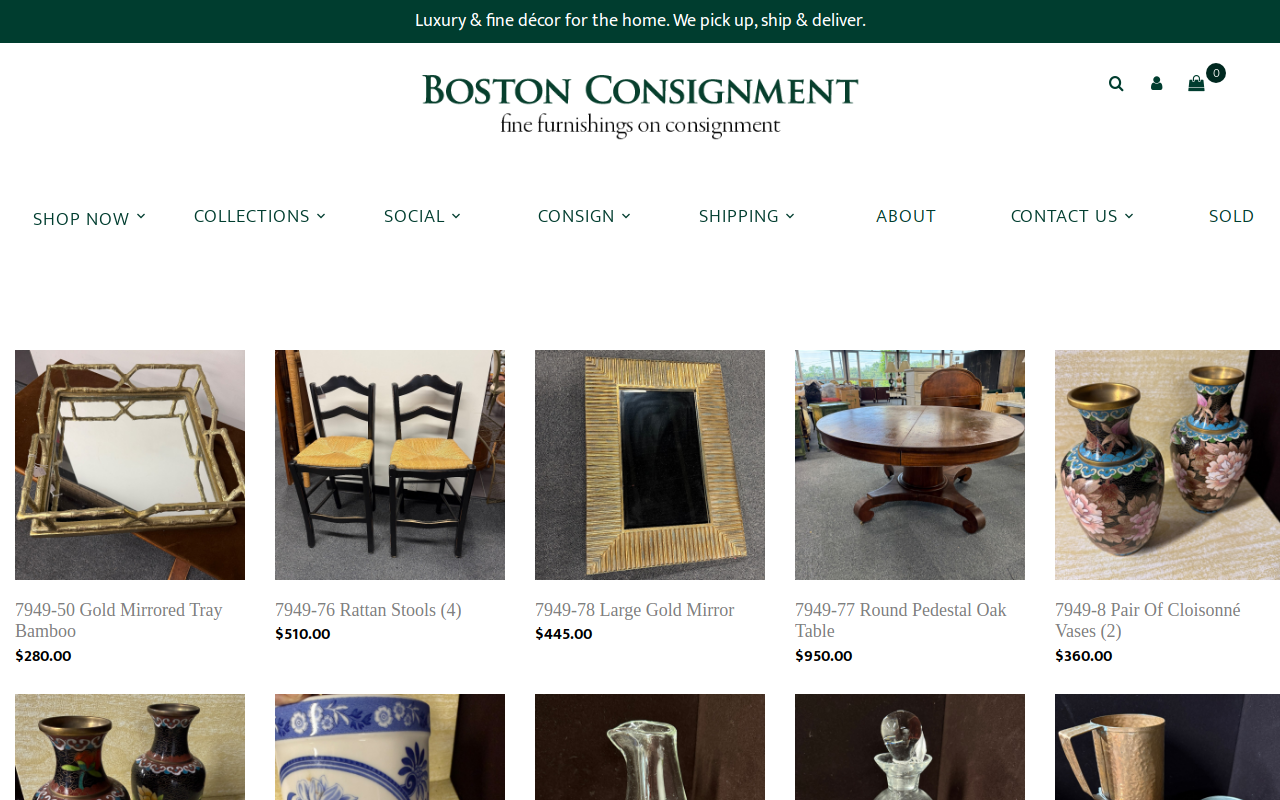 Boston Consignment website preview