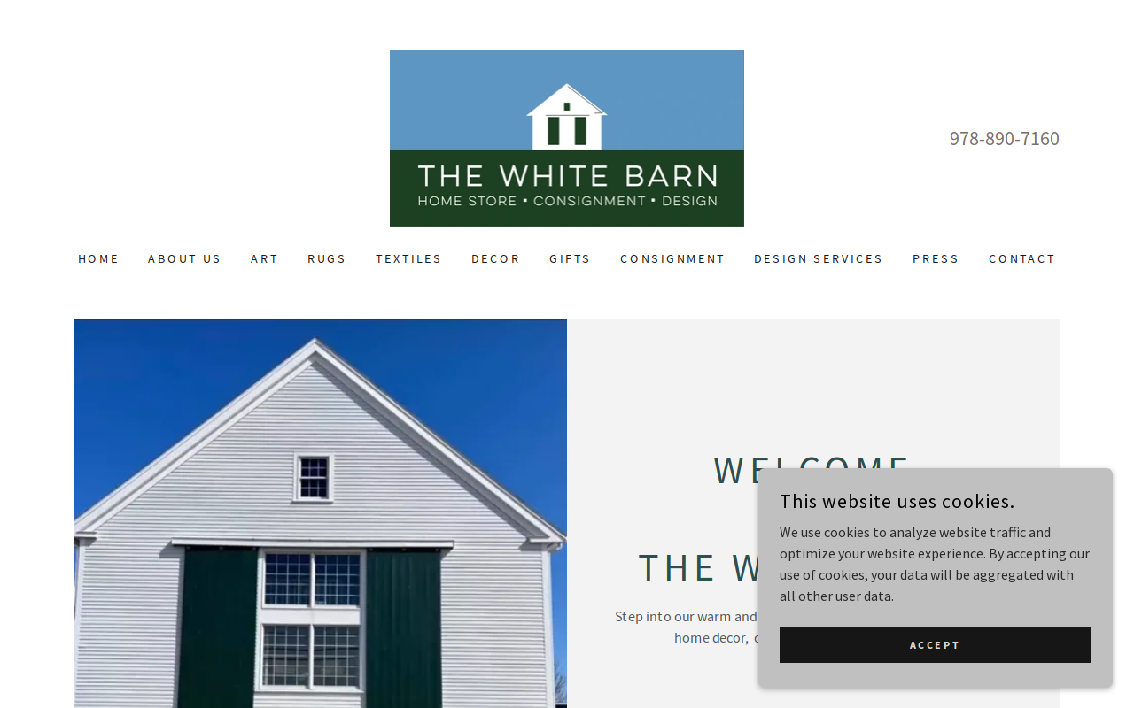 The White Barn website preview