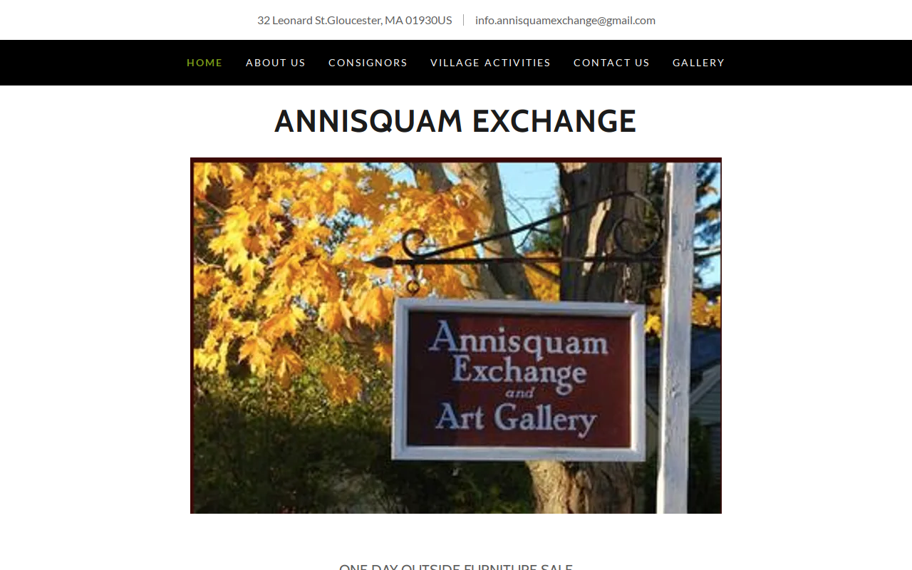 Annisquam Exchange website preview