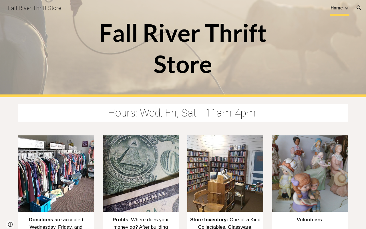 Fall River Thrift Store website preview