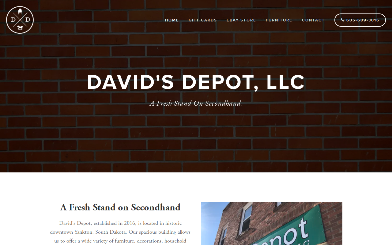 David's Depot website preview