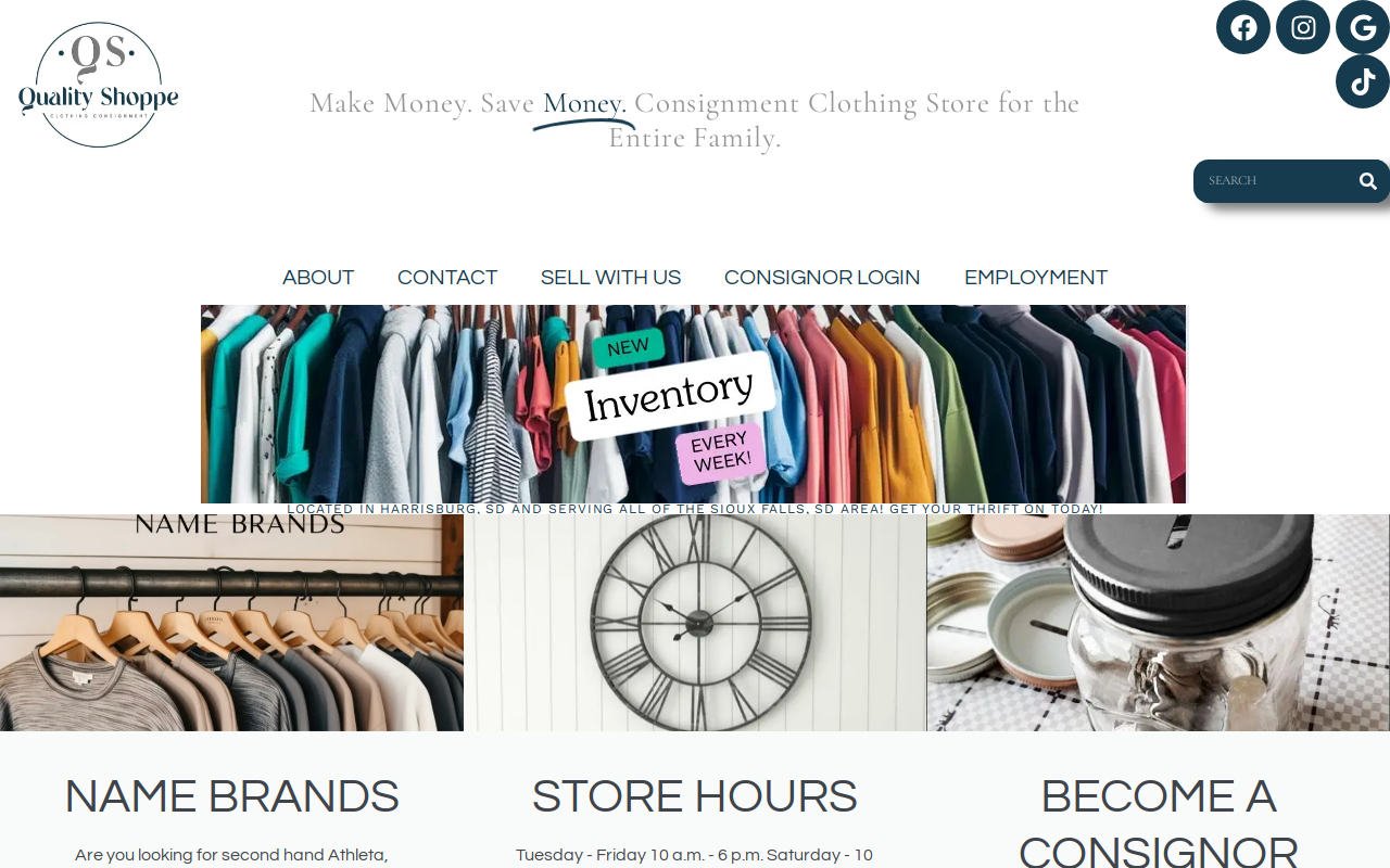 Quality Shoppe website preview