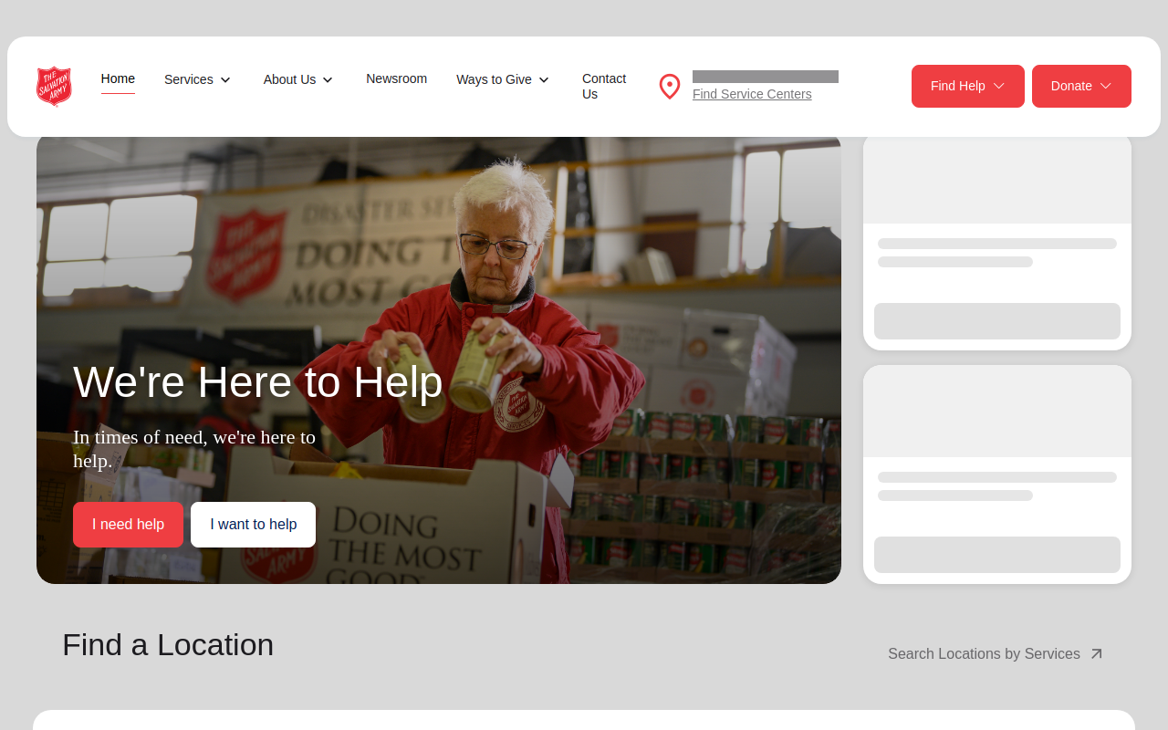 The Salvation Army of Huron website preview