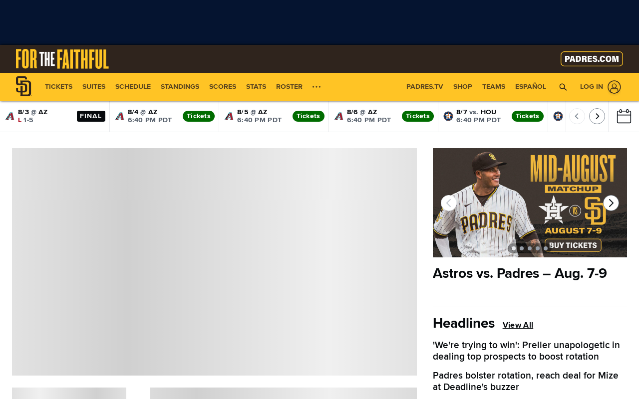 Padres website preview