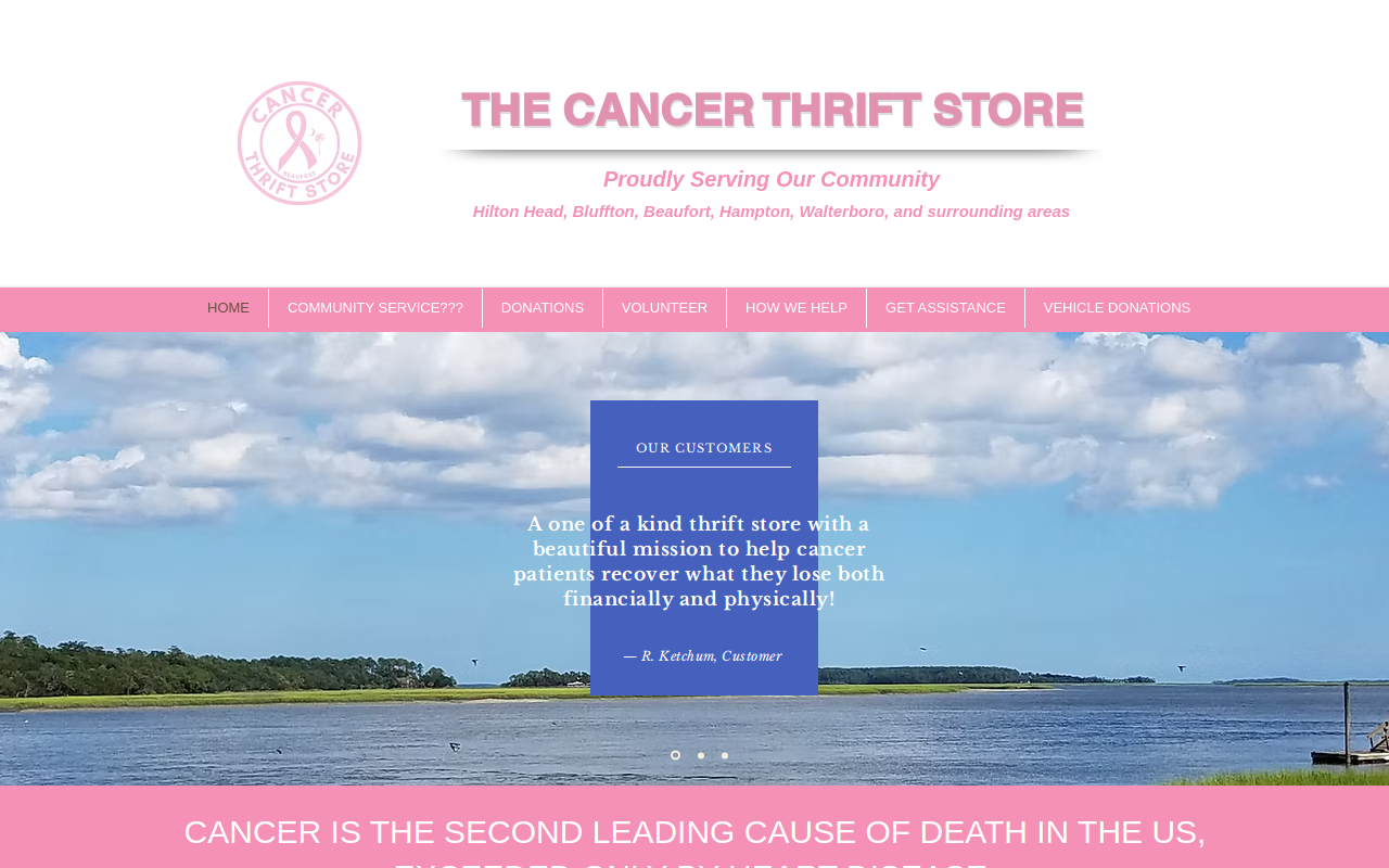 The Cancer Thrift Store website preview