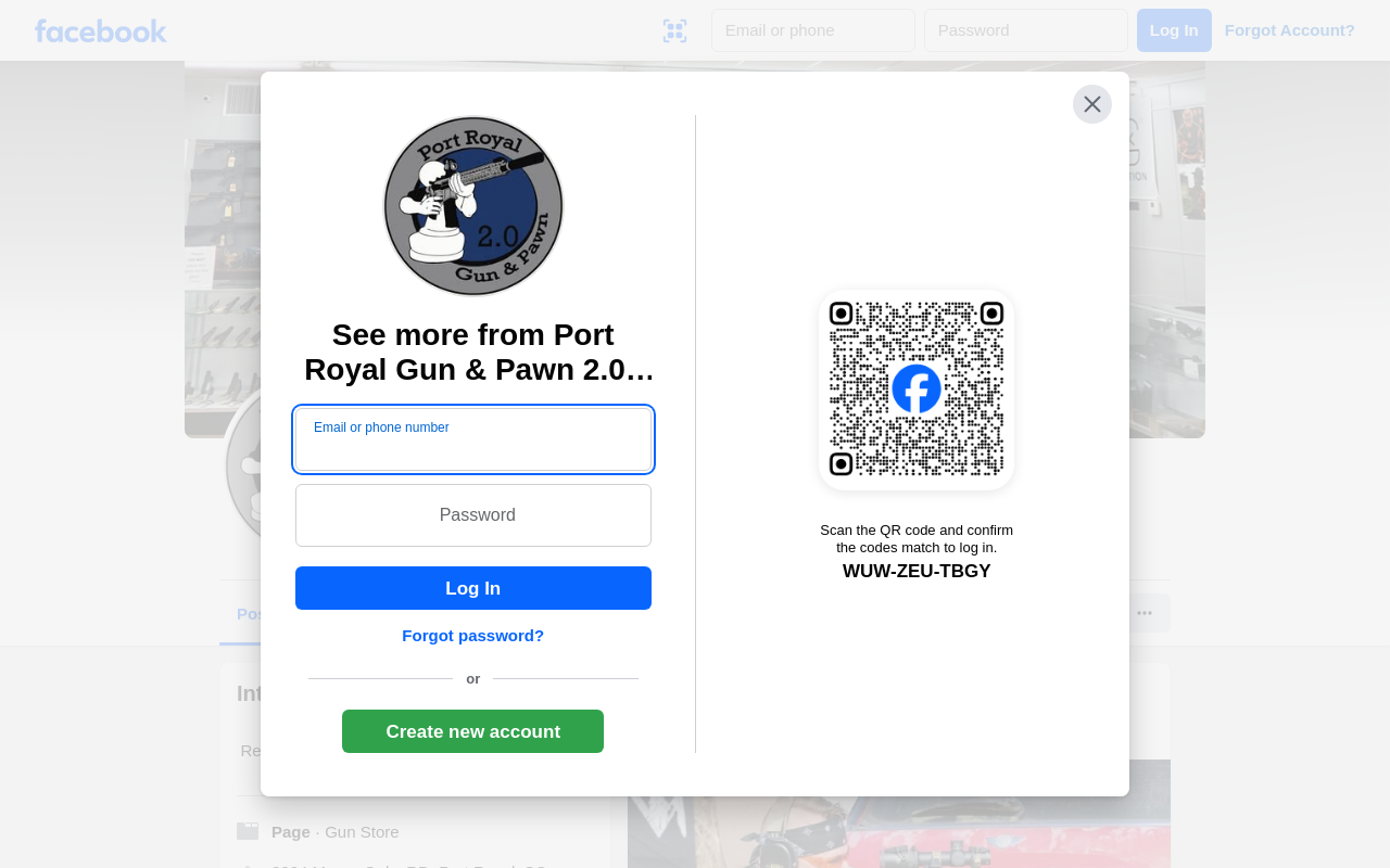 Port Royal Gun and Pawn website preview