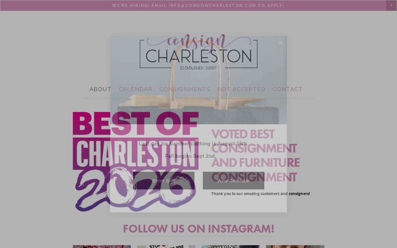 Consign Charleston website preview