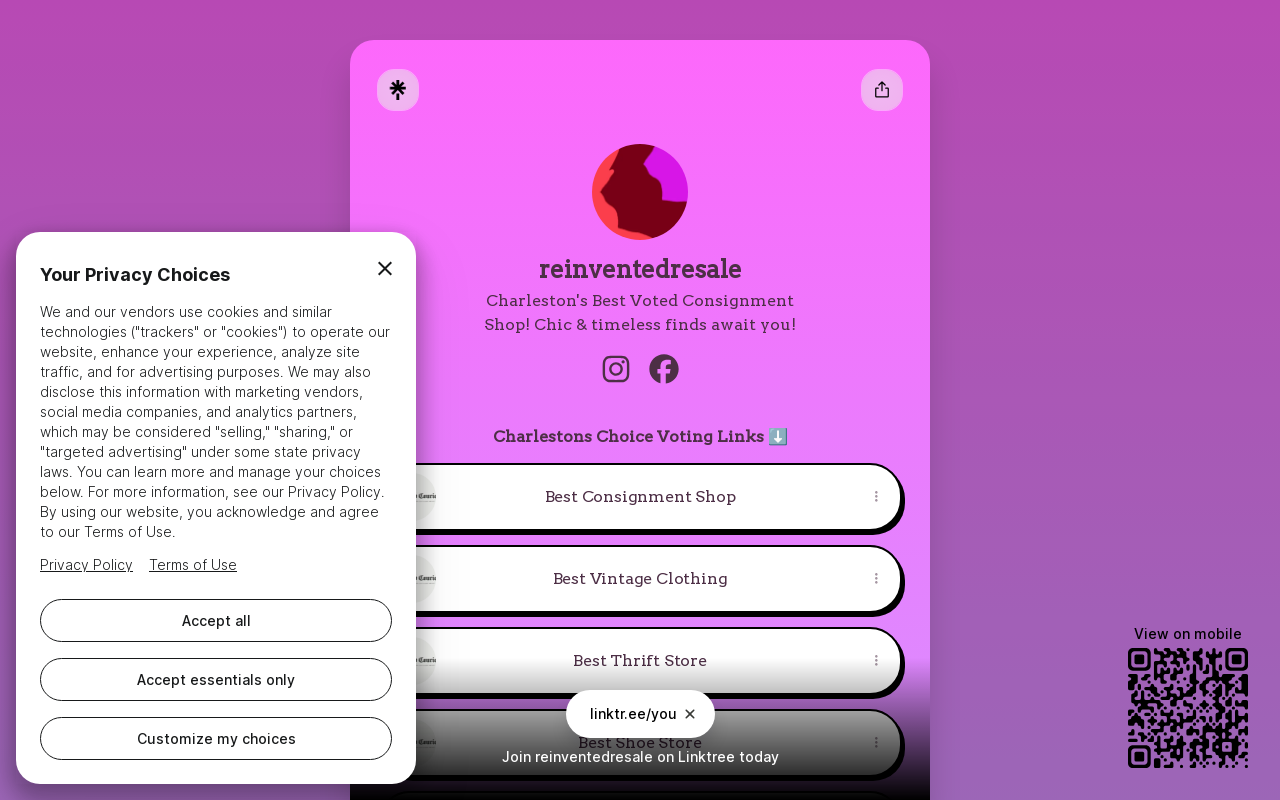 Reinvented Upscale Resale website preview