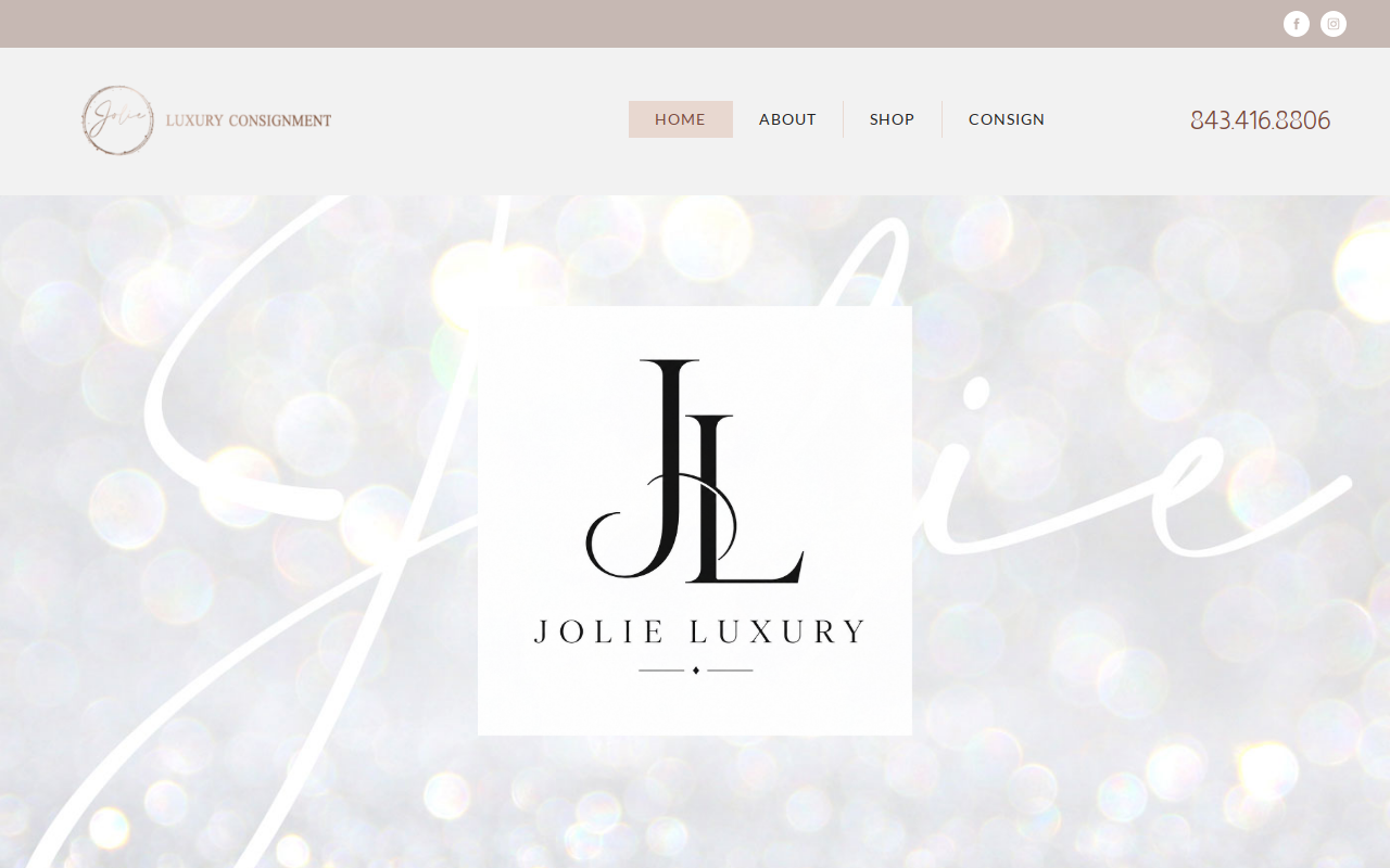 Jolie Luxury Consignment Boutique website preview