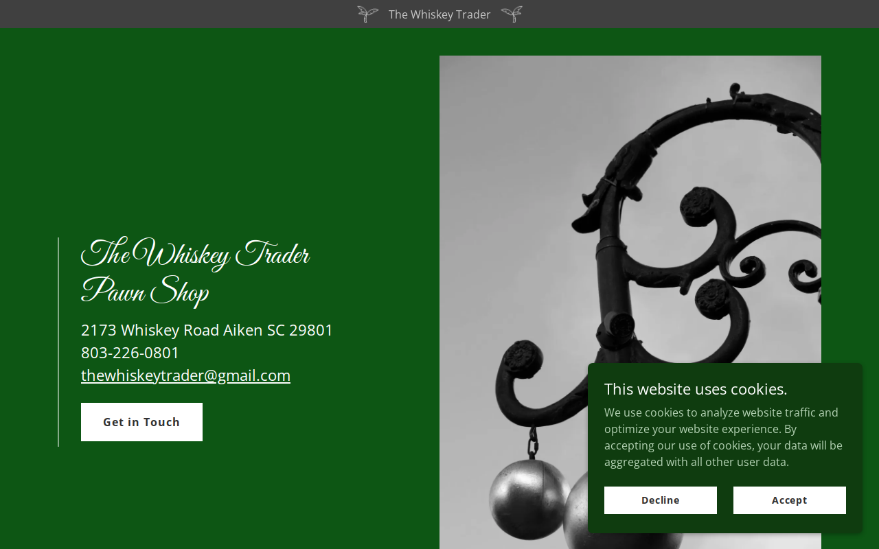 The Whiskey Trader LLC website preview