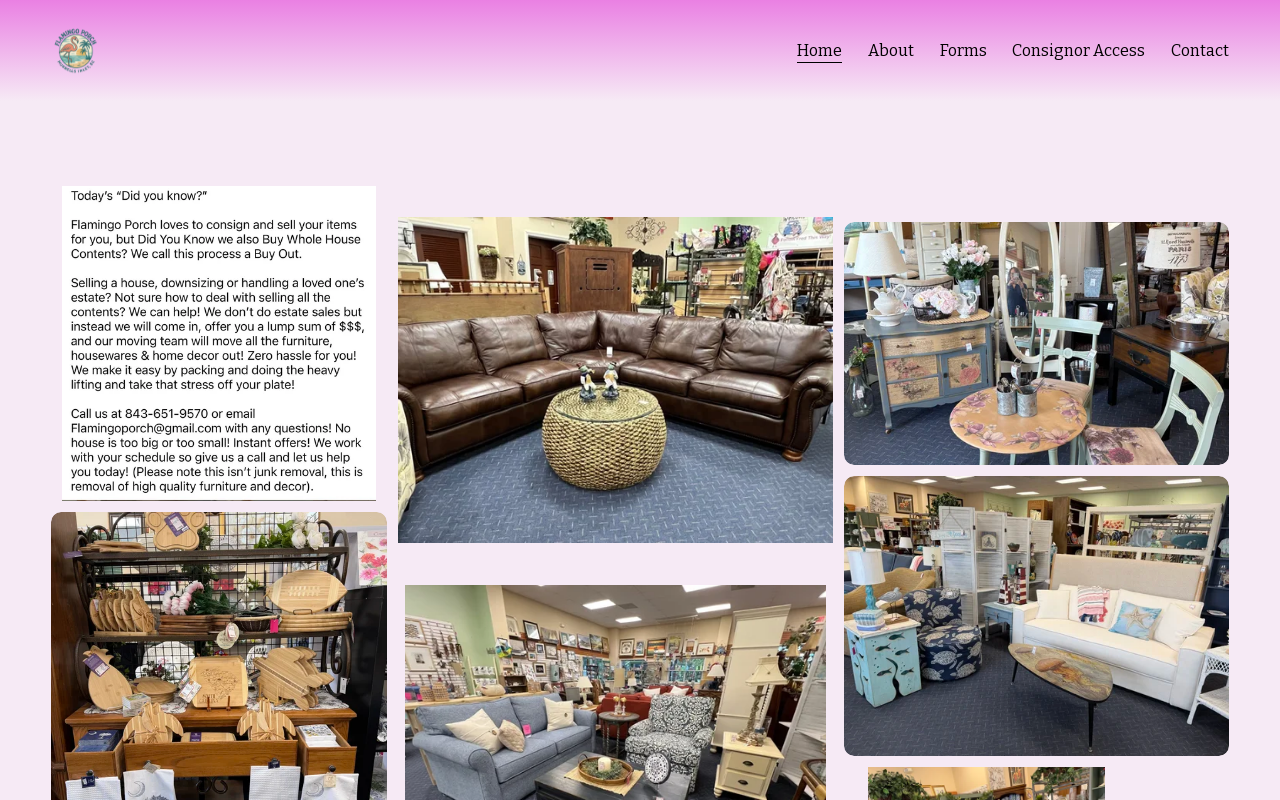 Flamingo Porch website preview