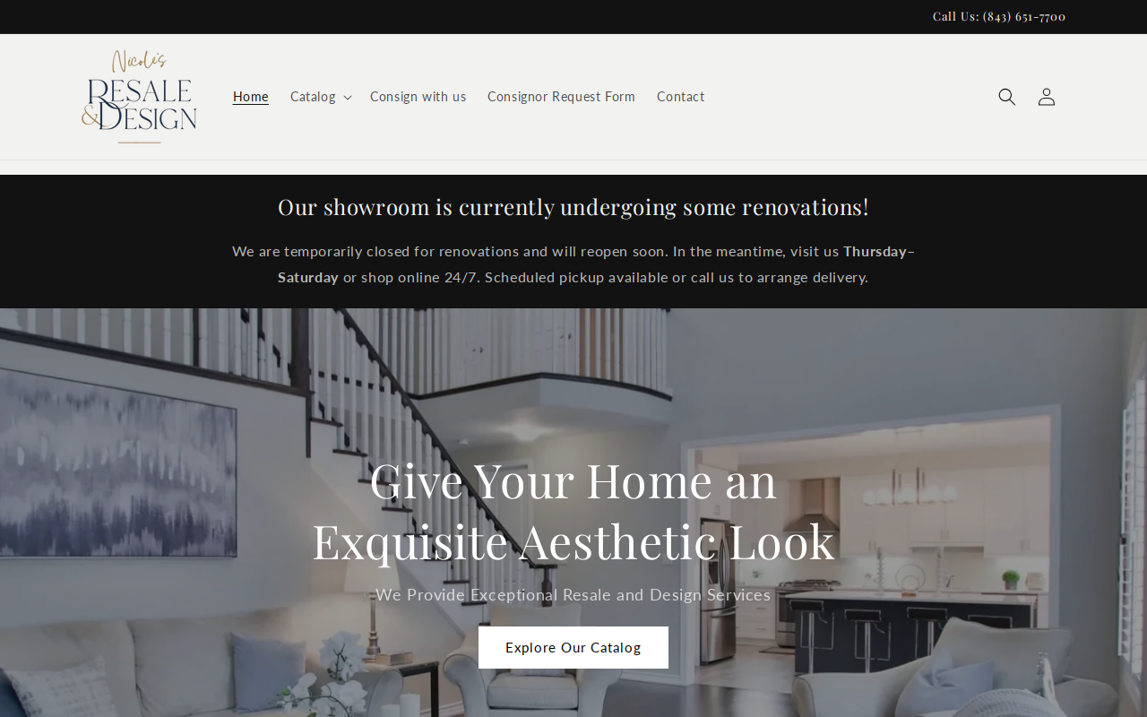 Nicole's Consignment website preview