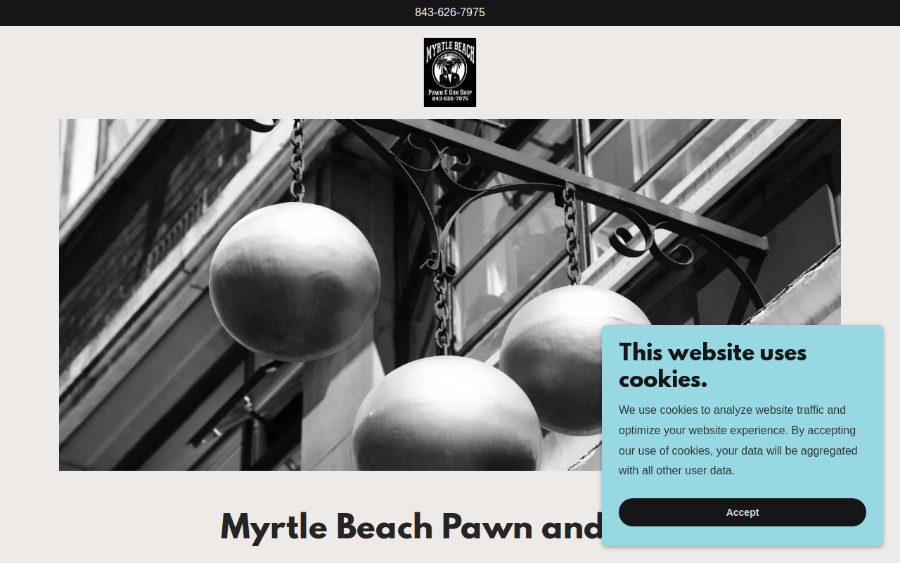 Myrtle Beach Pawn & Gun website preview
