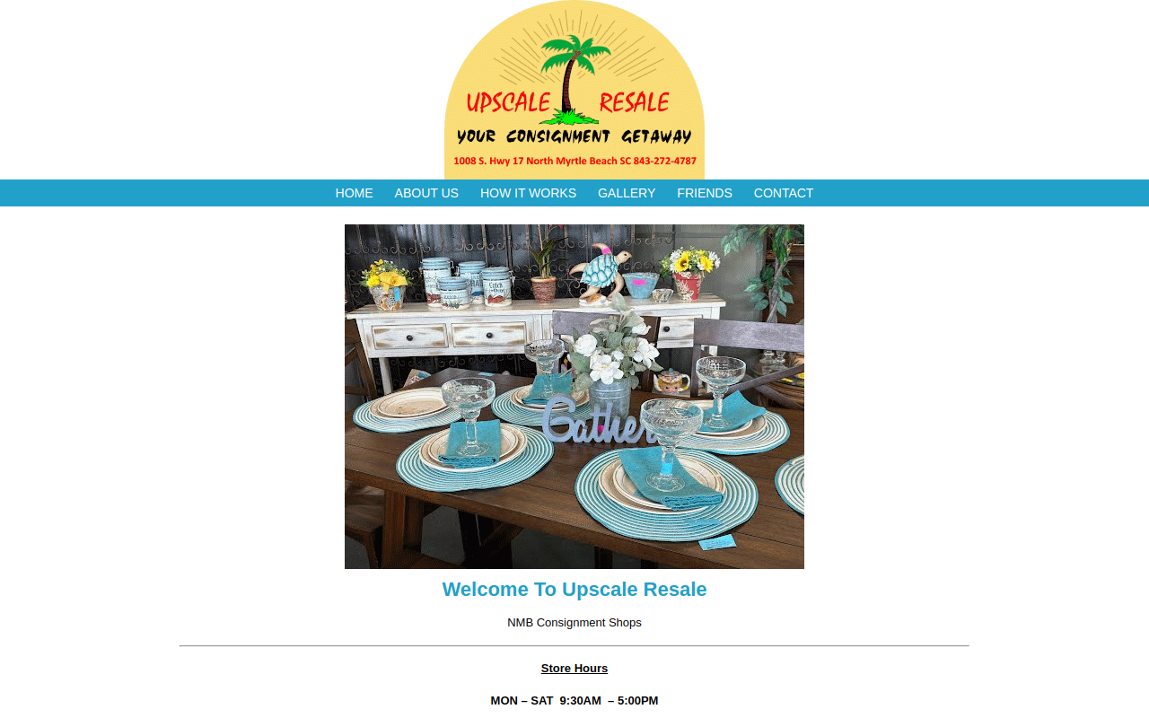 Upscale Resale website preview