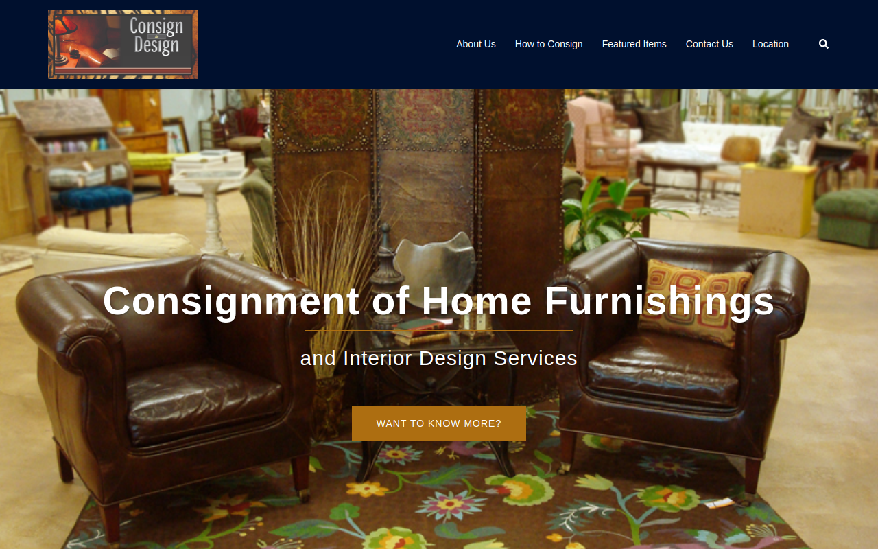 Consign & Design Home Furniture website preview