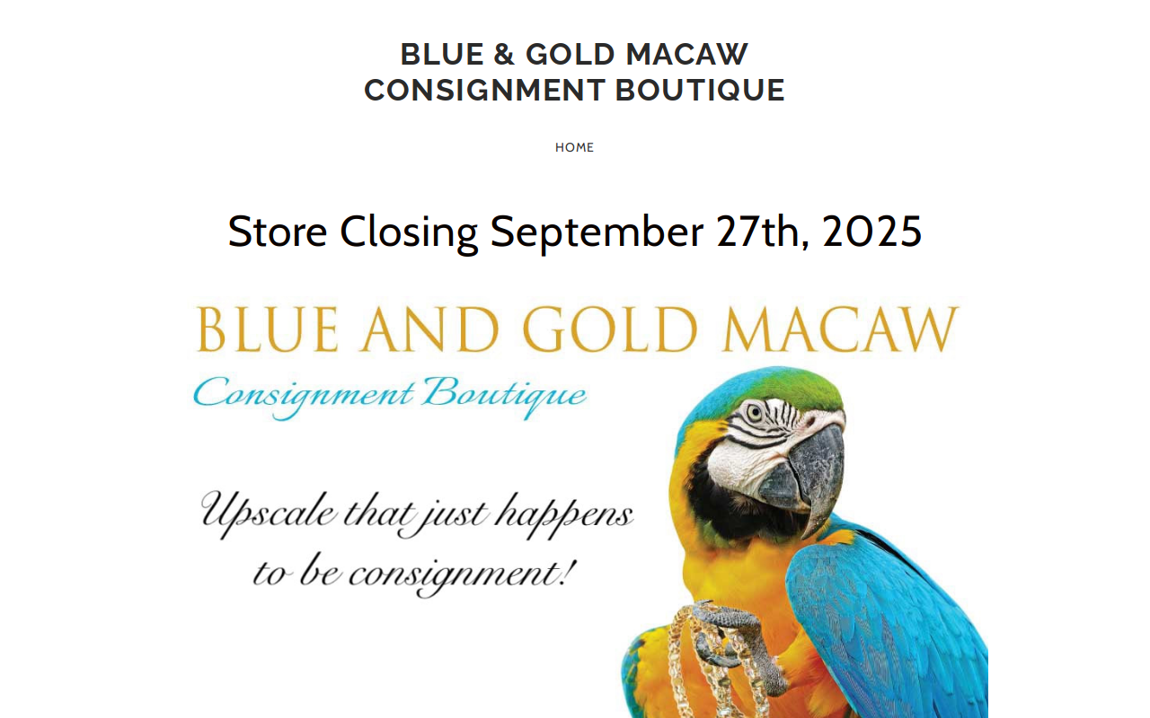 Blue & Gold Macaw website preview
