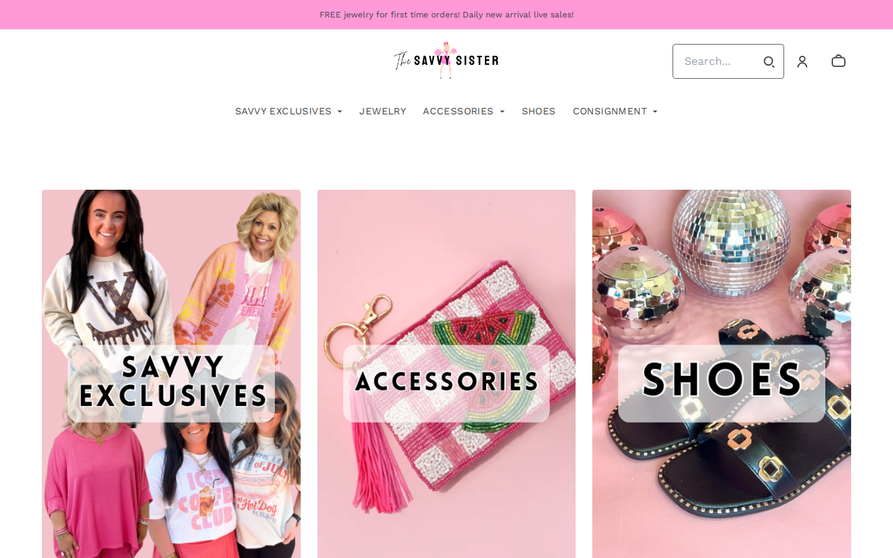 The Savvy Sister website preview