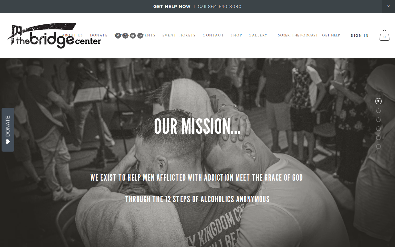 The Bridge Center Thrift Store website preview