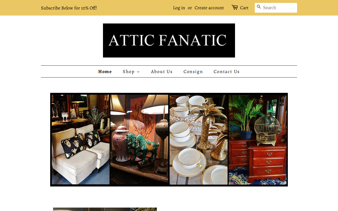 Attic Fanatic website preview