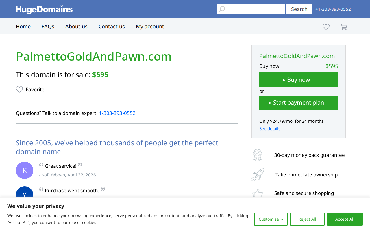 Quick Cash Gold and Pawn website preview