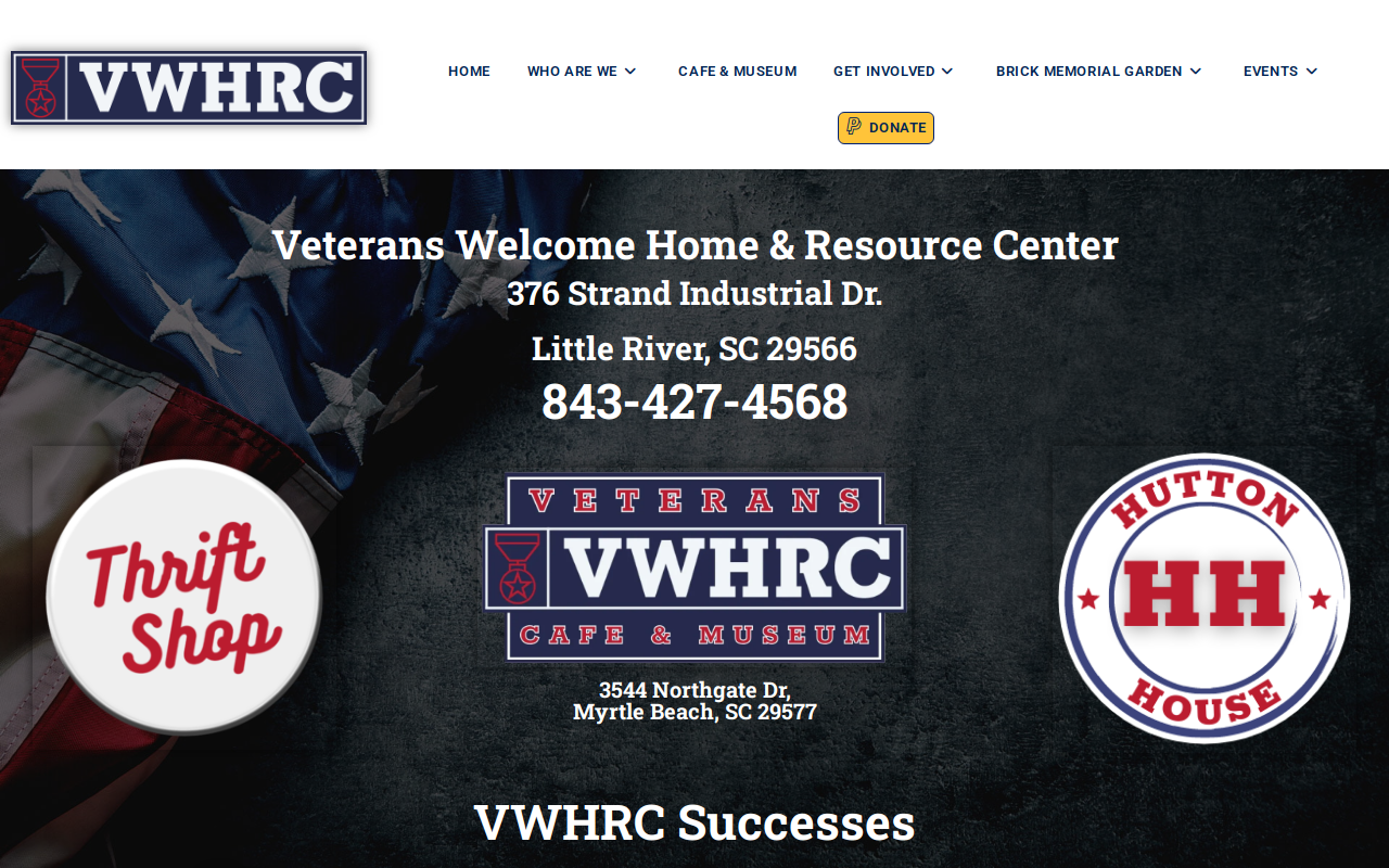 VWHRC Thrift Shop website preview