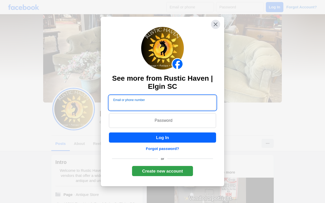 Rustic Haven website preview