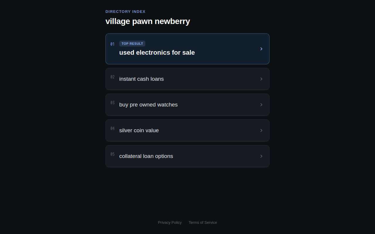 Village Pawn Shop website preview