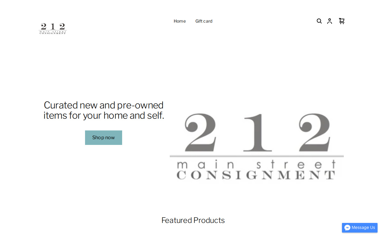212 Main Consignment website preview