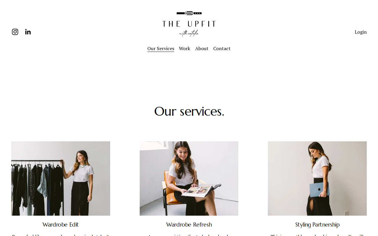 The Upfit website preview