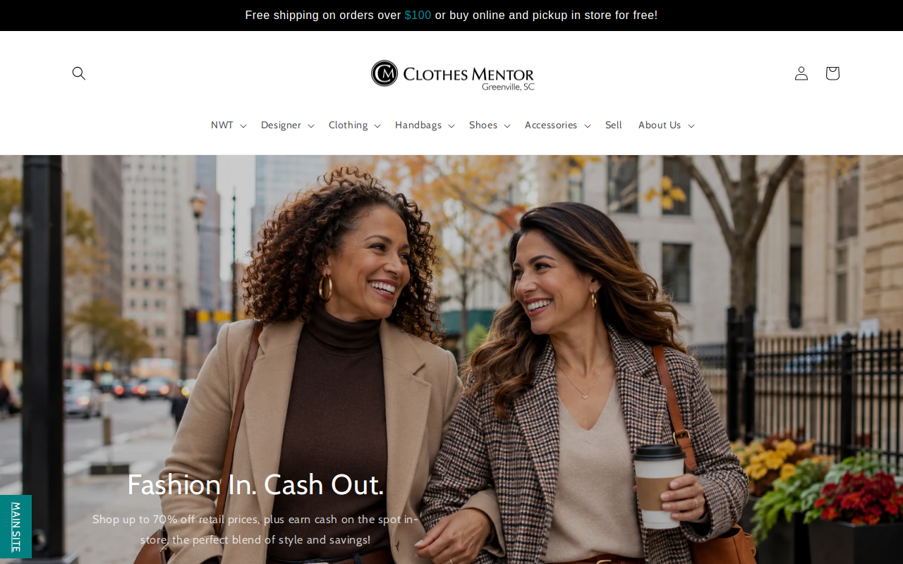 Clothes Mentor Greenville, SC website preview