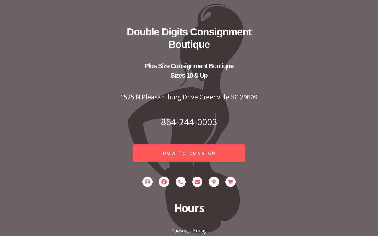 Double Digits Consignment Boutique website preview